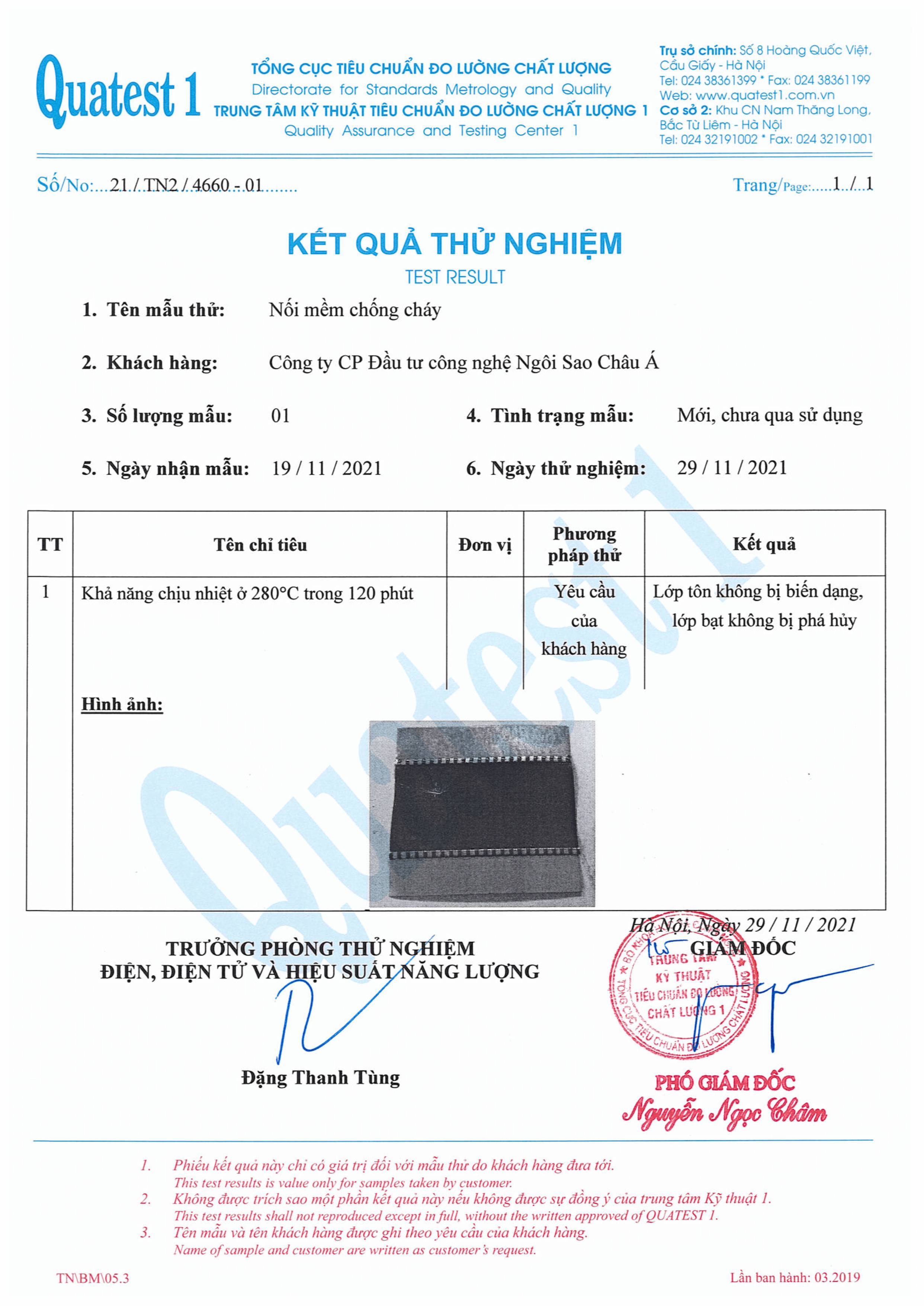 THỬ NGHIỆM NỐI MỀM CHỐNG CHÁY BẢN UPDATE 2021